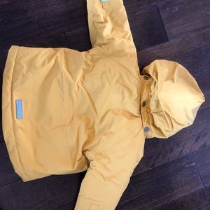 Mini A True 12month old pointed hood winter jacket.